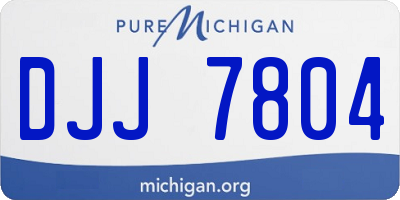 MI license plate DJJ7804