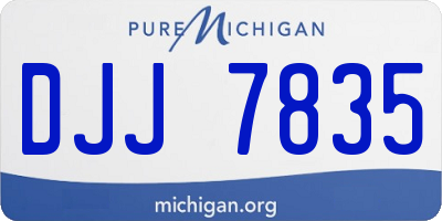 MI license plate DJJ7835