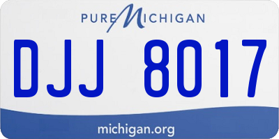 MI license plate DJJ8017