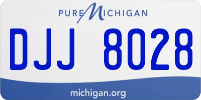 MI license plate DJJ8028