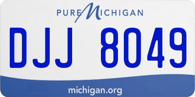 MI license plate DJJ8049