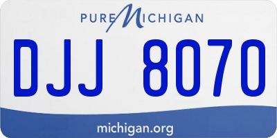 MI license plate DJJ8070