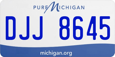 MI license plate DJJ8645
