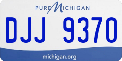 MI license plate DJJ9370