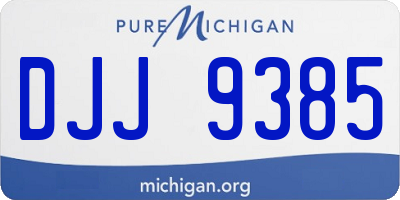 MI license plate DJJ9385