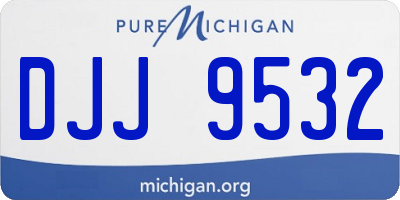 MI license plate DJJ9532