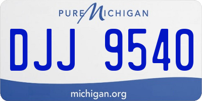 MI license plate DJJ9540