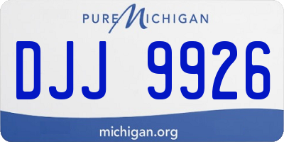 MI license plate DJJ9926