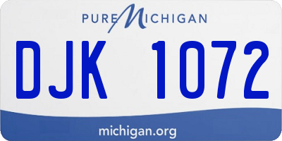 MI license plate DJK1072