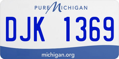 MI license plate DJK1369