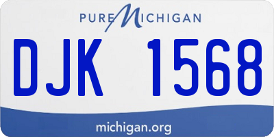 MI license plate DJK1568