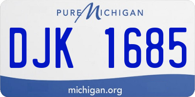 MI license plate DJK1685