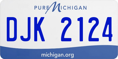 MI license plate DJK2124