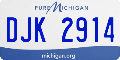 MI license plate DJK2914