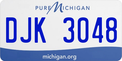 MI license plate DJK3048