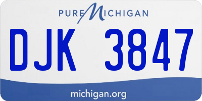 MI license plate DJK3847