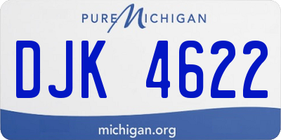 MI license plate DJK4622