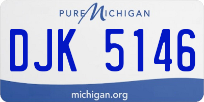 MI license plate DJK5146