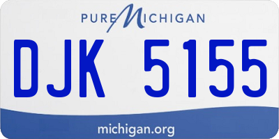MI license plate DJK5155