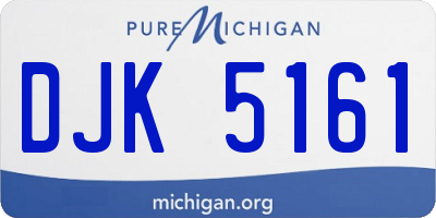 MI license plate DJK5161