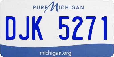 MI license plate DJK5271