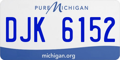 MI license plate DJK6152