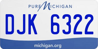 MI license plate DJK6322
