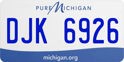 MI license plate DJK6926