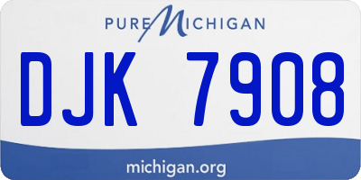 MI license plate DJK7908