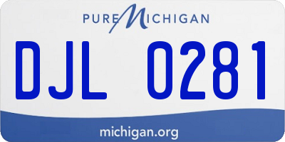 MI license plate DJL0281