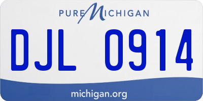 MI license plate DJL0914
