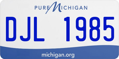 MI license plate DJL1985