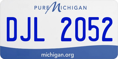 MI license plate DJL2052