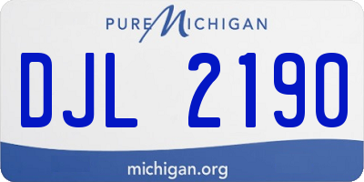 MI license plate DJL2190