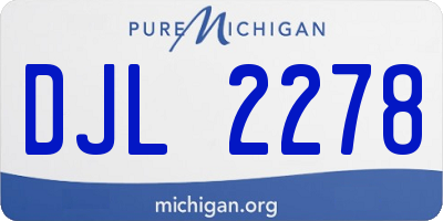 MI license plate DJL2278