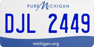 MI license plate DJL2449
