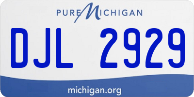 MI license plate DJL2929