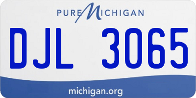 MI license plate DJL3065