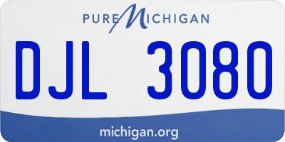 MI license plate DJL3080