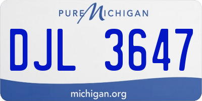 MI license plate DJL3647