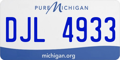 MI license plate DJL4933