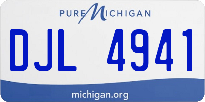 MI license plate DJL4941