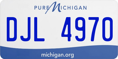 MI license plate DJL4970