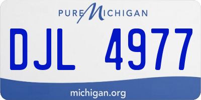 MI license plate DJL4977
