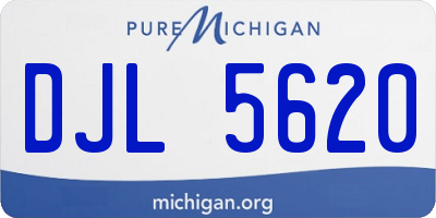 MI license plate DJL5620