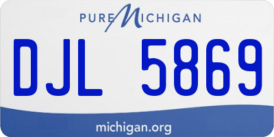 MI license plate DJL5869