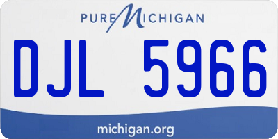 MI license plate DJL5966