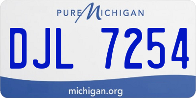 MI license plate DJL7254