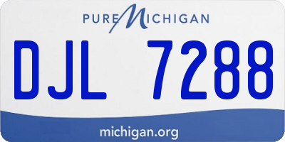 MI license plate DJL7288
