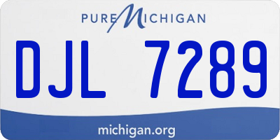 MI license plate DJL7289